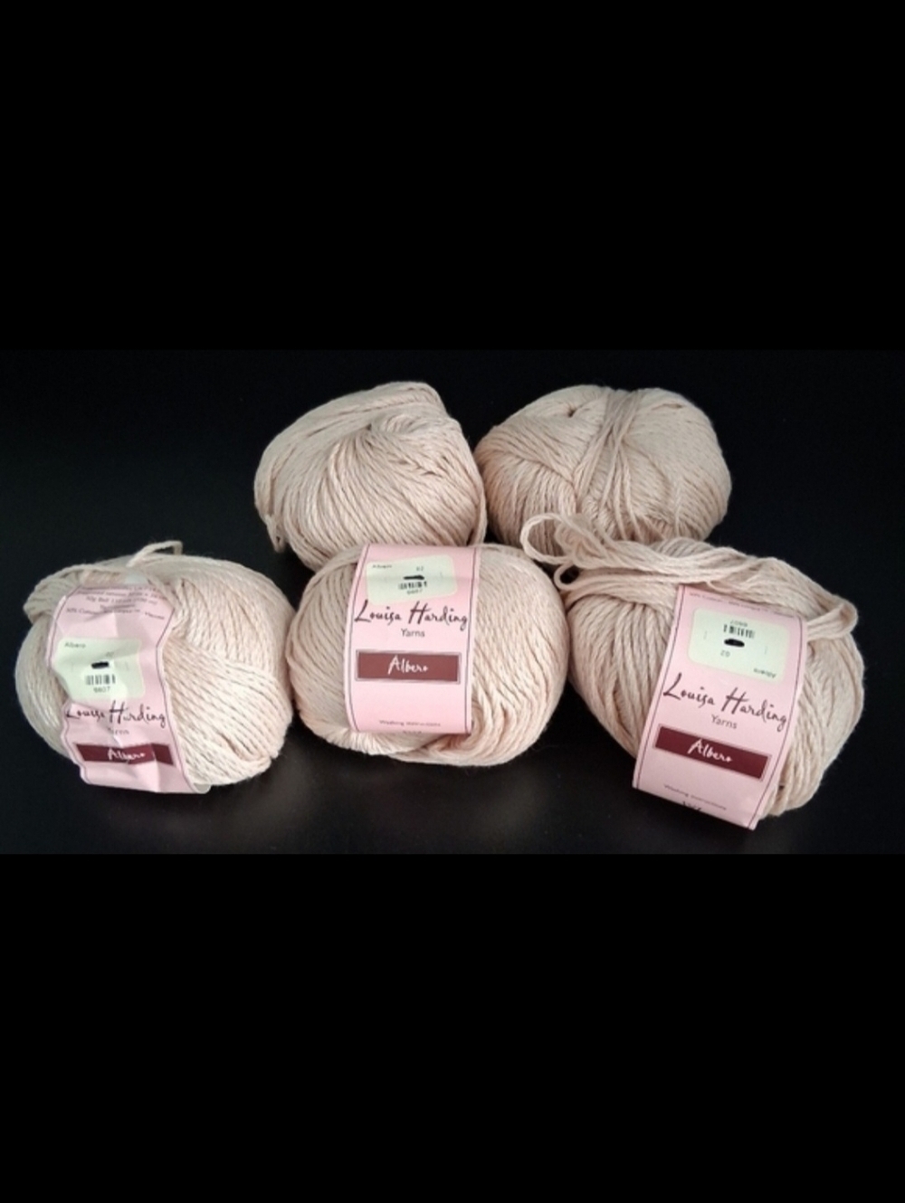 NWT Lot Of 5 Louisa Harding Albero Blush Pink Cotton/Lempur Viscose Knit Yarn